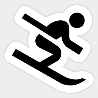 Skiing Icon Sticker